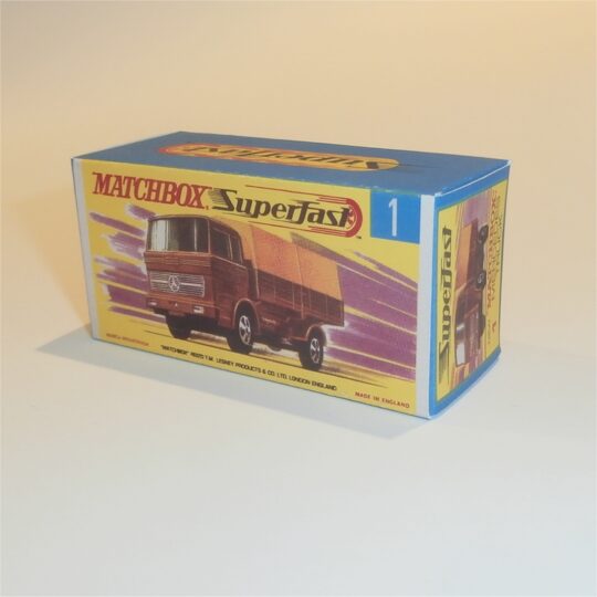 Matchbox Lesney Superfast 1 e Mercedes Truck G Style Repro Box