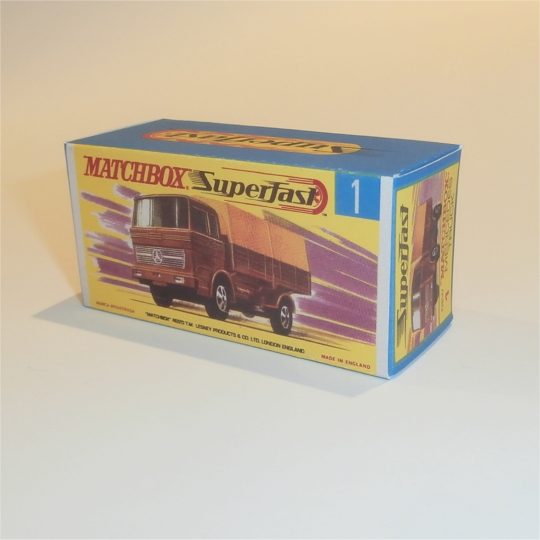 Matchbox Lesney Superfast 1e1 Mercedes Truck G Style Repro Box