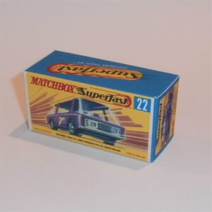 Matchbox Lesney Superfast 22 e Freeman Inter-City Commuter G Style Repro Box