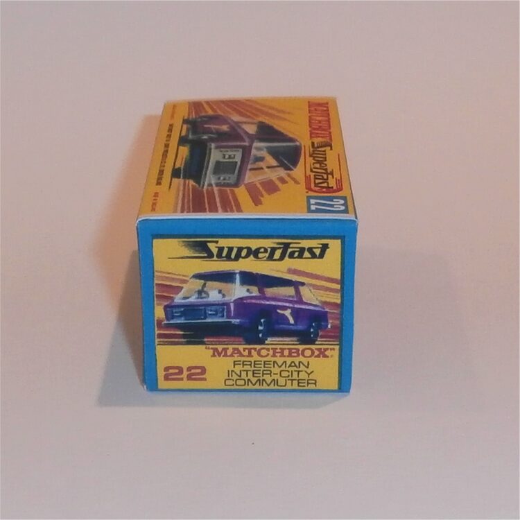 Matchbox Lesney Superfast 22 e Freeman Inter-City Commuter G Style Repro Box