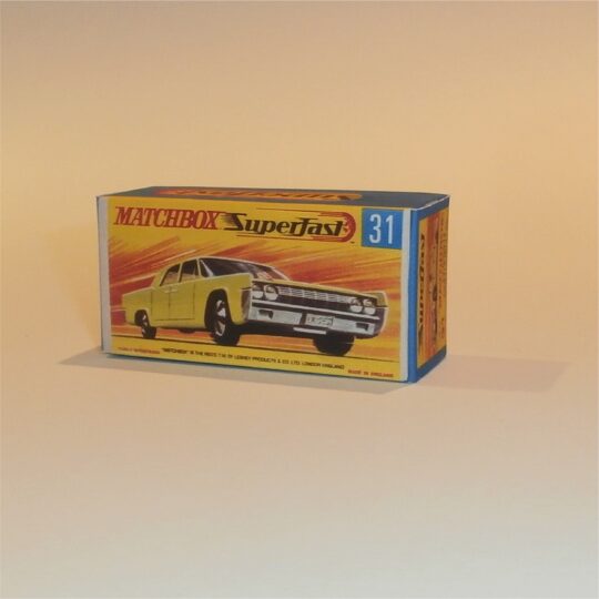 Matchbox Lesney Superfast 31 d Lincoln Continental G Style Repro Box