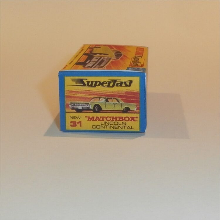 Matchbox Lesney Superfast 31 d Lincoln Continental G Style Repro Box