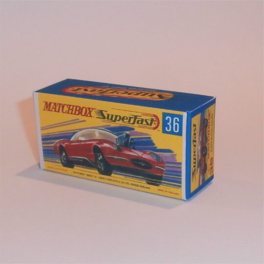 Matchbox Lesney Superfast 36 e Jaguar Draguar G Style Repro Box