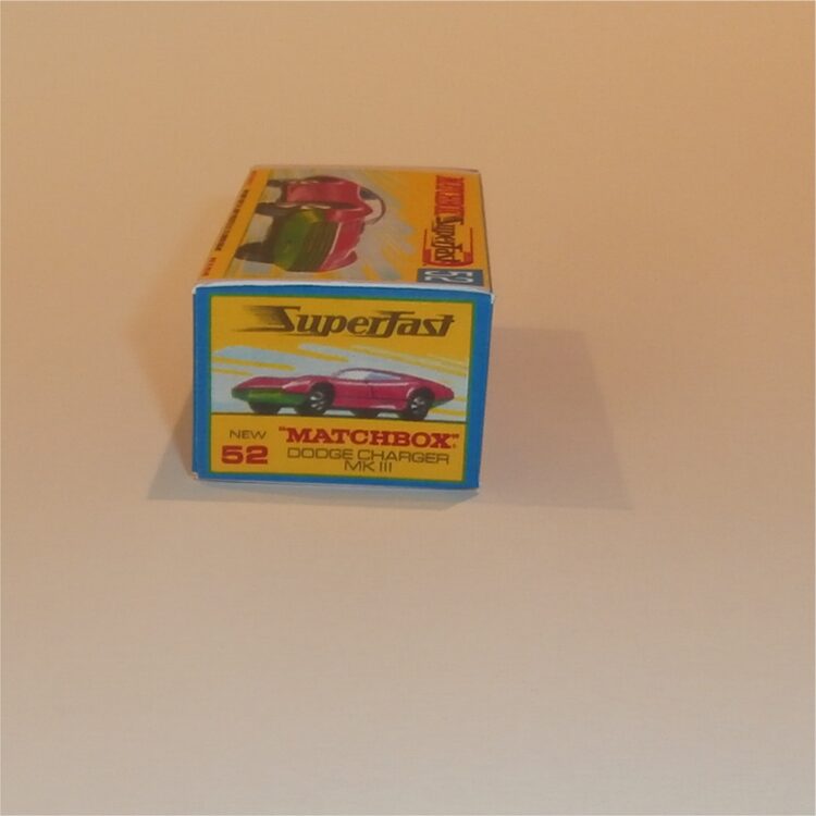 Matchbox Lesney Superfast 52 c Dodge Charger MKIII G Style Repro Box