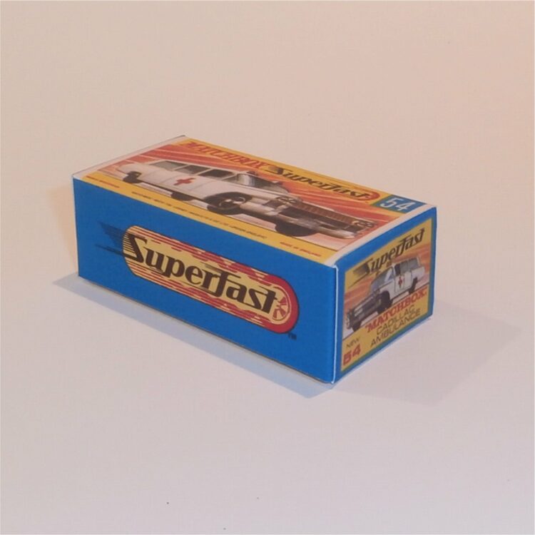 Matchbox Lesney Superfast 54 c Cadillac Ambulance G Style Repro Box