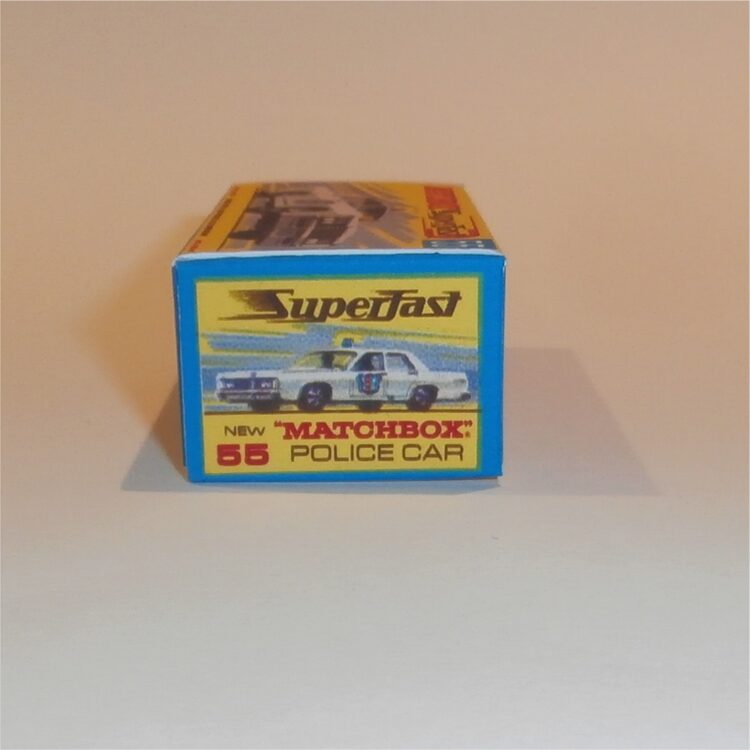 Matchbox Lesney Superfast 55 e Mercury Police Car G Style Repro Box