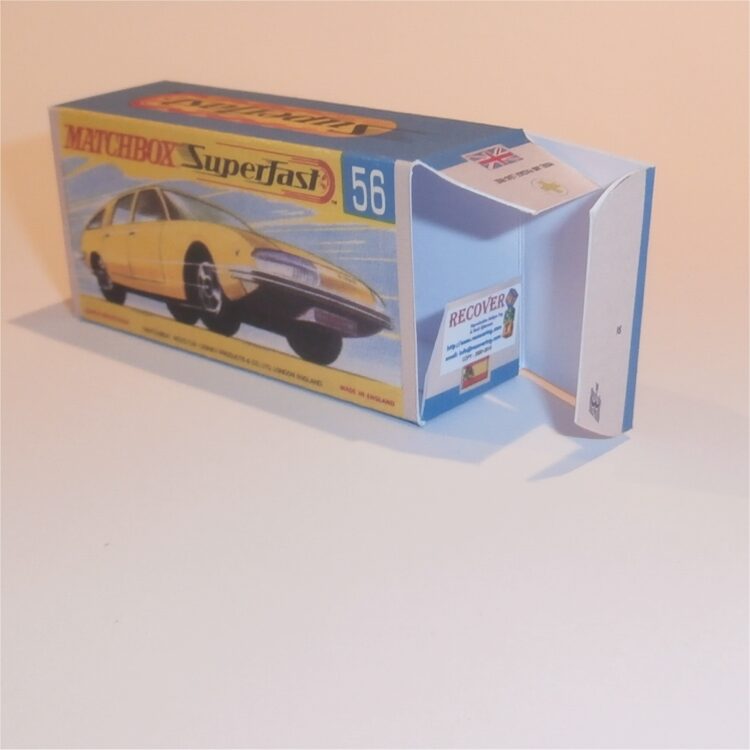 Matchbox Lesney Superfast 56 c BMC 1800 Pininfarina G Style Repro Box