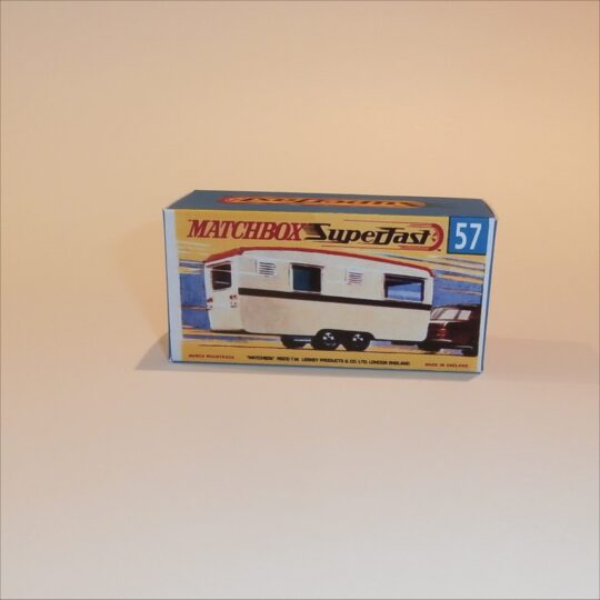 Matchbox Lesney Superfast 57 e Eccles Trailer Caravan G Style Repro Box