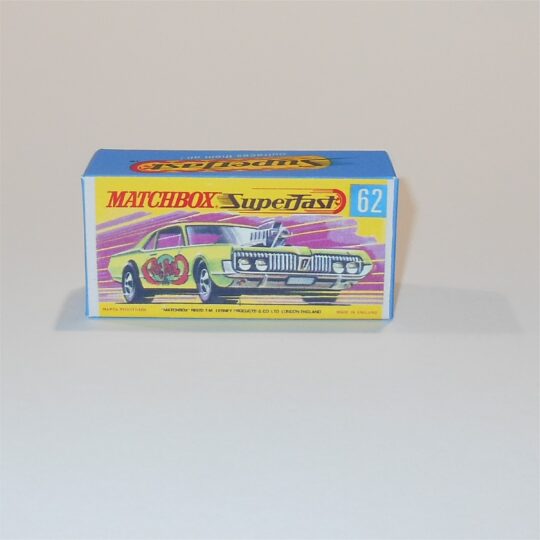 Matchbox Lesney Superfast 62 e Mercury Rat Rod G Style Repro Box