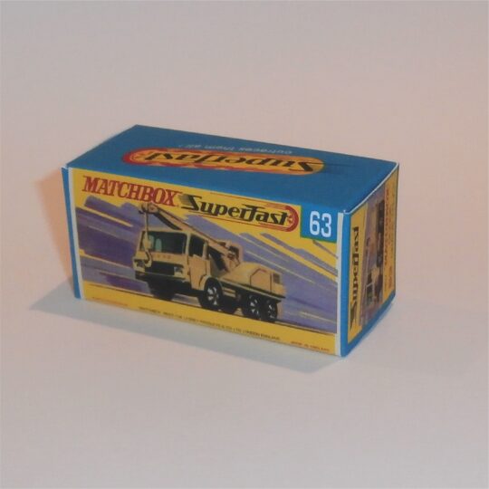 Matchbox Lesney Superfast 63 d Dodge Crane Truck G Style Repro Box