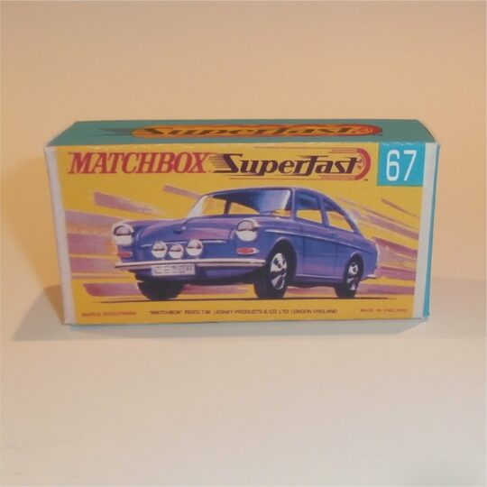Matchbox Lesney Superfast 67 c2 Volkswagen 1600 TL Purple G Style Repro Box