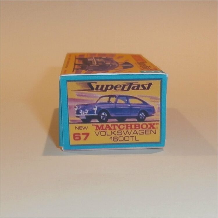 Matchbox Lesney Superfast 67 c2 Volkswagen 1600 TL Purple G Style Repro Box