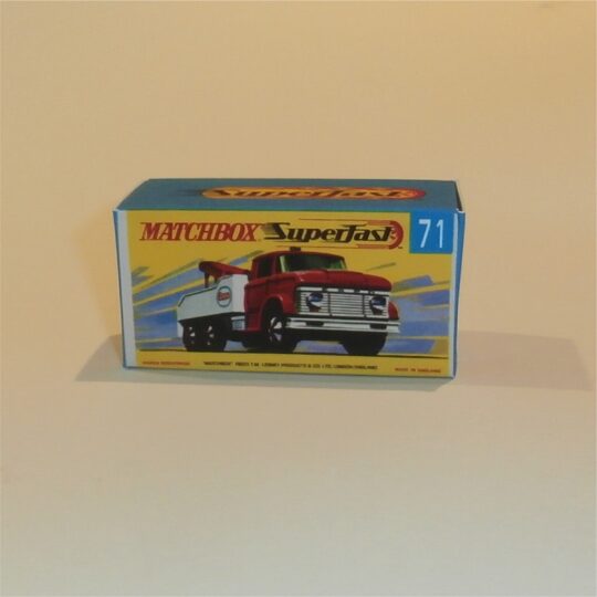 Matchbox Lesney Superfast 71 d Ford Wreck Truck G Style Repro Box