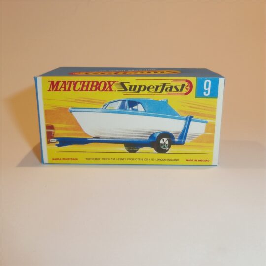 Matchbox Lesney Superfast 9 d Boat & Trailer G Style Repro Box