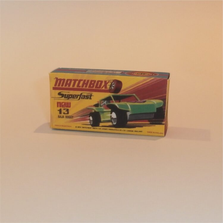 Matchbox Lesney Superfast 13 e1 Baja Buggy H Style Repro Box