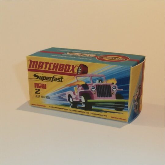 Matchbox Lesney Superfast 2 f Jeep Hot Rod H Style Repro Box