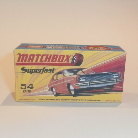 Matchbox Lesney Superfast 54 d Ford Capri 'Plain' H Style Repro Box