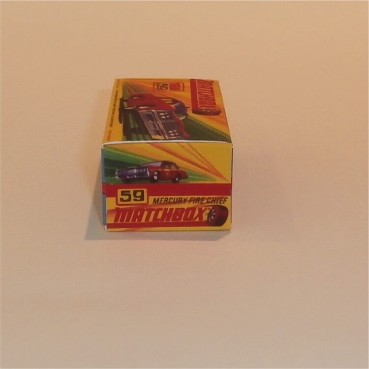 Matchbox Lesney Superfast 59 e1 Mercury Fire Chief H Style Repro Box