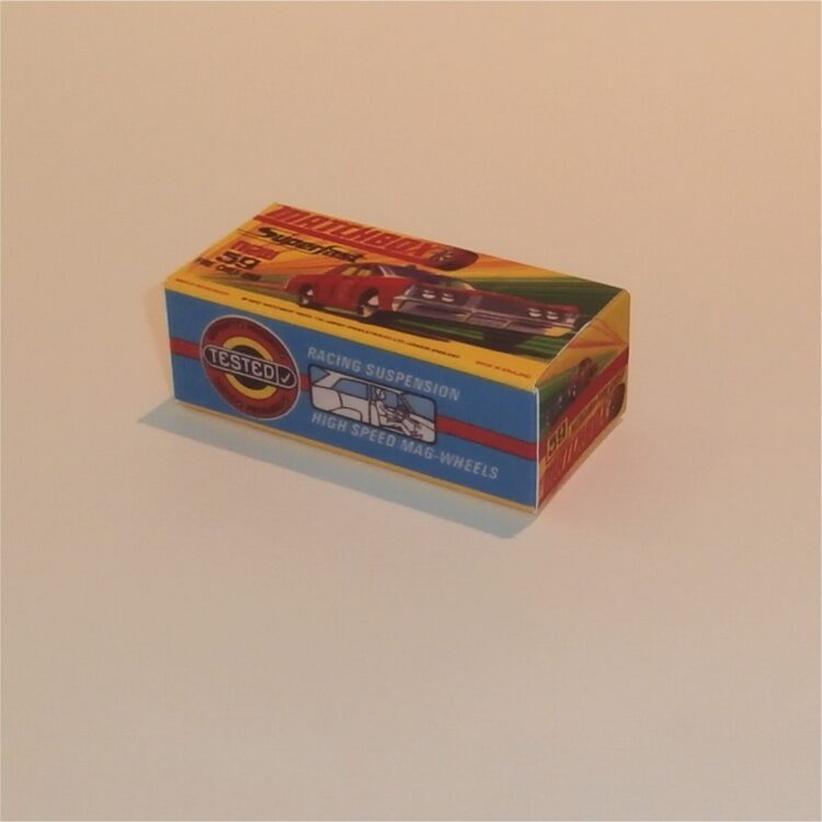 Matchbox Lesney Superfast 59 e2 Mercury Fire Chief H Style Repro Box