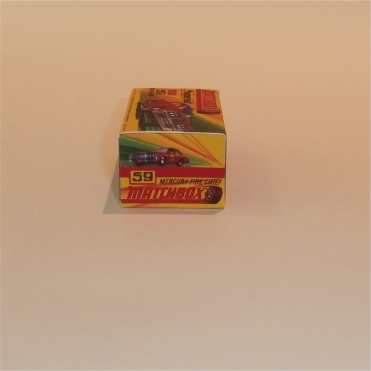 Matchbox Lesney Superfast 59 e2 Mercury Fire Chief H Style Repro Box