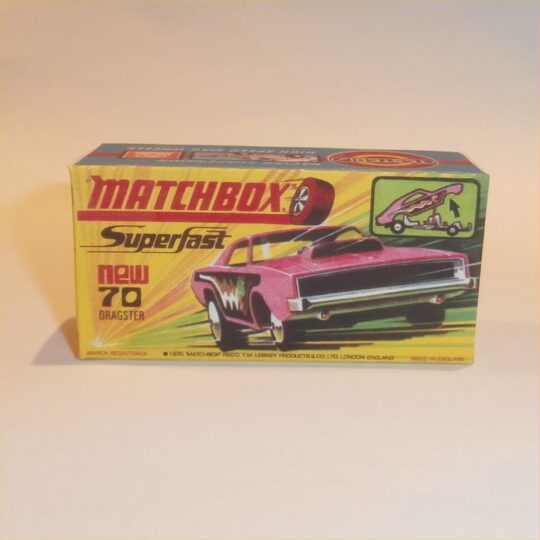Matchbox Lesney Superfast 70 d Dodge Dragster H Style Repro Box