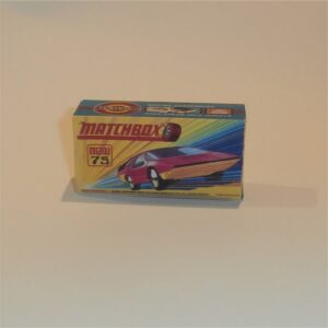 Matchbox Lesney Superfast 75 d1 Alfa Carabo 1st Issue H Style Repro Box