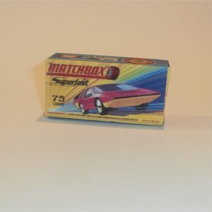 Matchbox Lesney Superfast 75 d2 Alfa Carabo 2nd Issue H Style Repro Box
