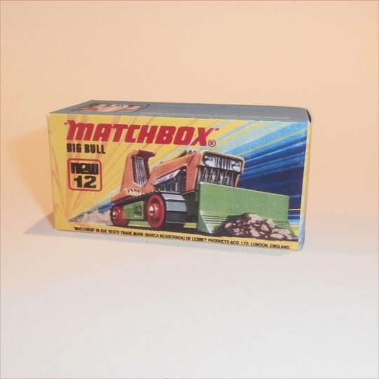 Matchbox Lesney Superfast 12 f Big Bull Bulldozer I Style Repro Box