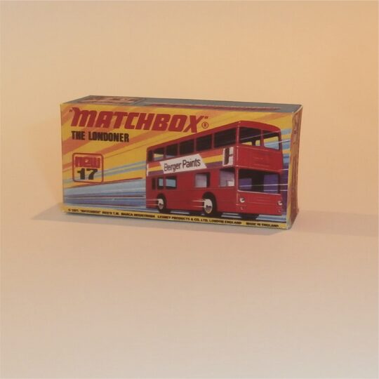 Matchbox Lesney Superfast 17 f3 The Londoner Bus I Style Repro Box