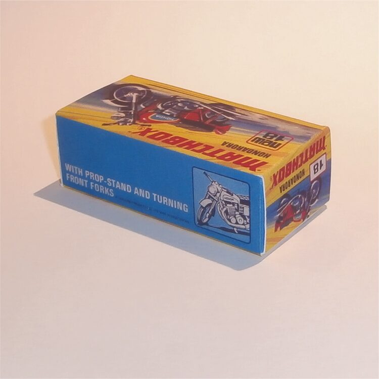 Matchbox Lesney Superfast 18 g Hondarora Motor Bike I Style Repro Box