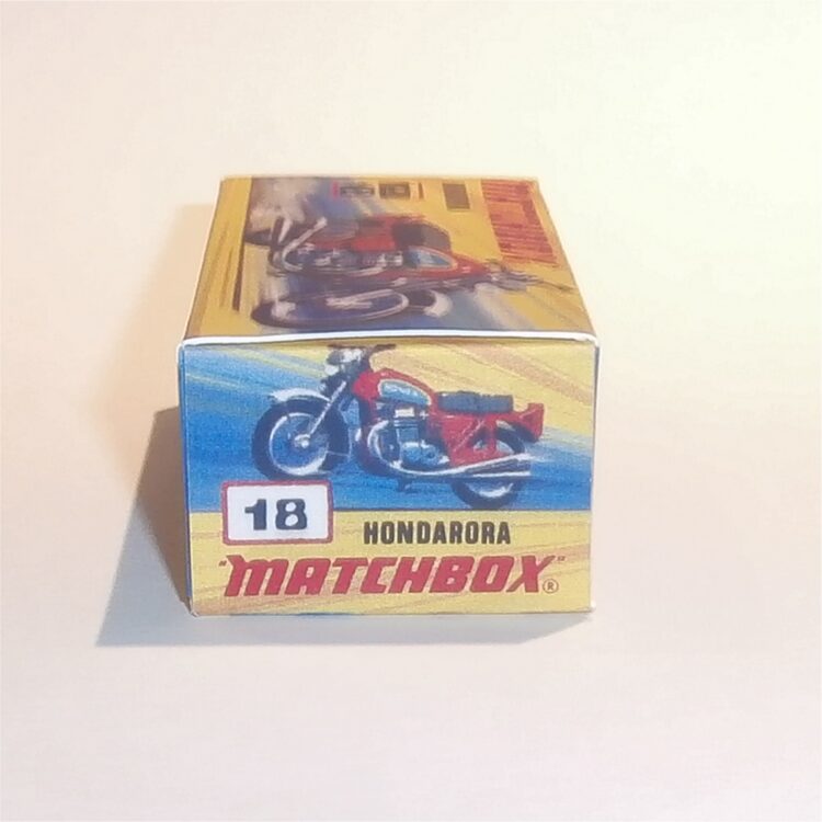 Matchbox Lesney Superfast 18 g Hondarora Motor Bike I Style Repro Box