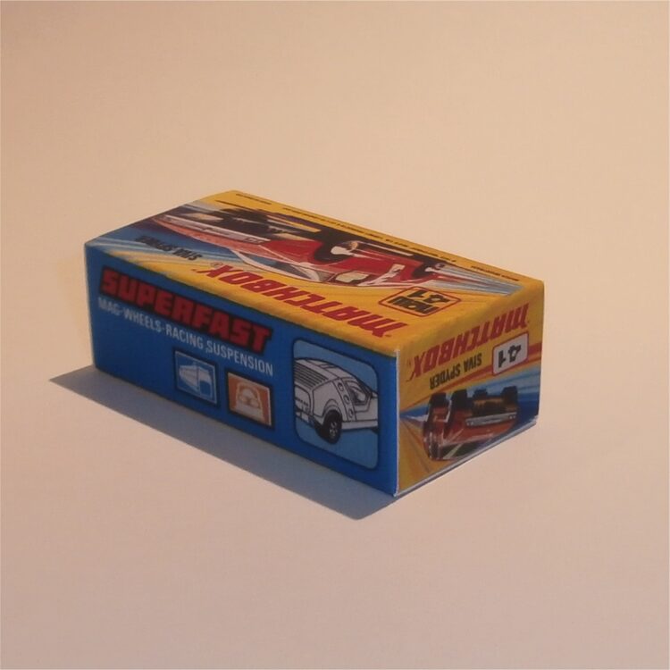 Matchbox Lesney Superfast 41e Siva Spyder I Style Repro Box