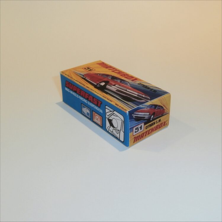 Matchbox Lesney Superfast 51 e Citroen S.M. I Style Repro Box