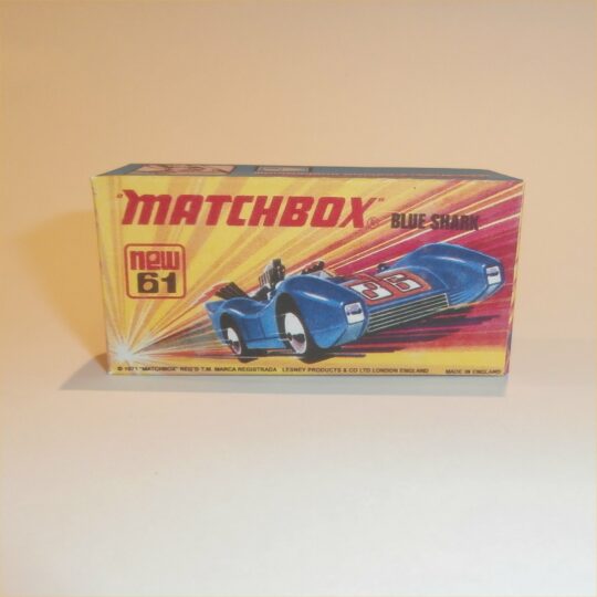 Matchbox Lesney Superfast 61 c Blue Shark I Style Repro Box