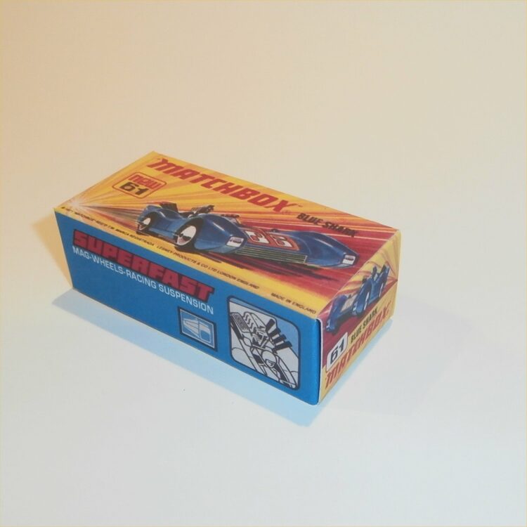 Matchbox Lesney Superfast 61 c Blue Shark I Style Repro Box