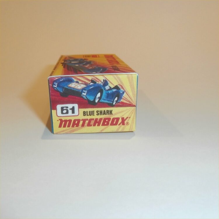 Matchbox Lesney Superfast 61 c Blue Shark I Style Repro Box