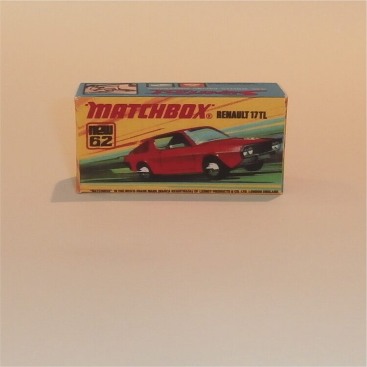 Matchbox Lesney Superfast 62 f Renault 17TL I Style Repro Box