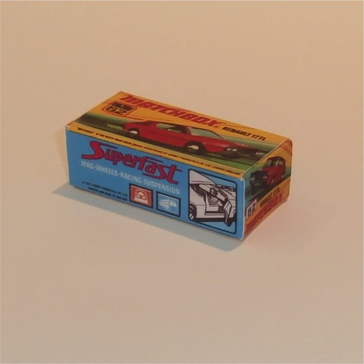 Matchbox Lesney Superfast 62 f Renault 17TL I Style Repro Box