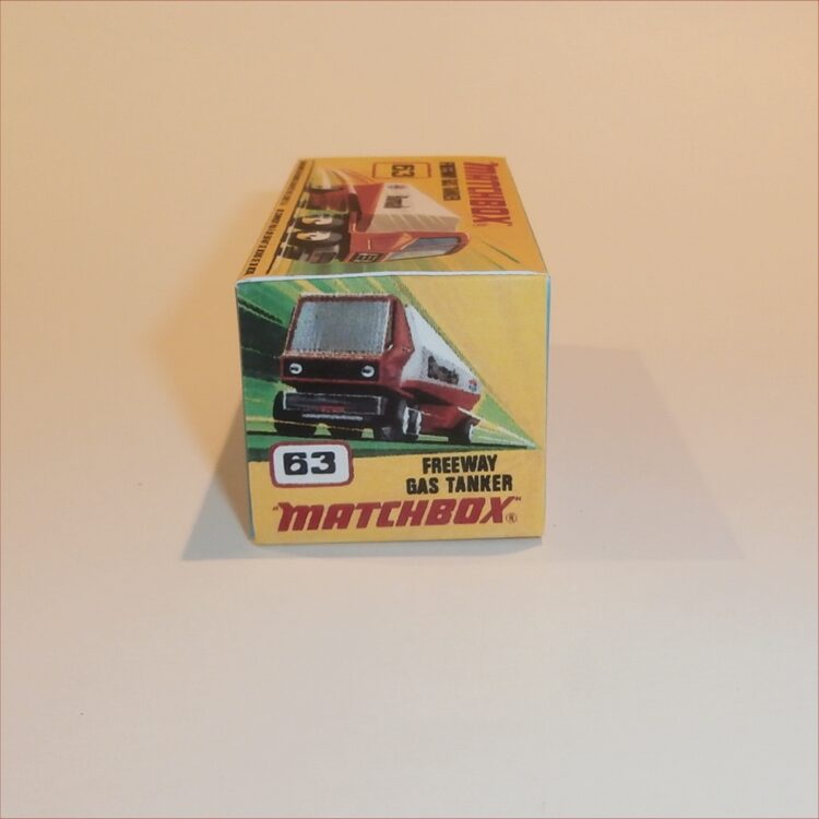 Matchbox Lesney Superfast 63 e Freeway Gas Tanker I Style Repro Box