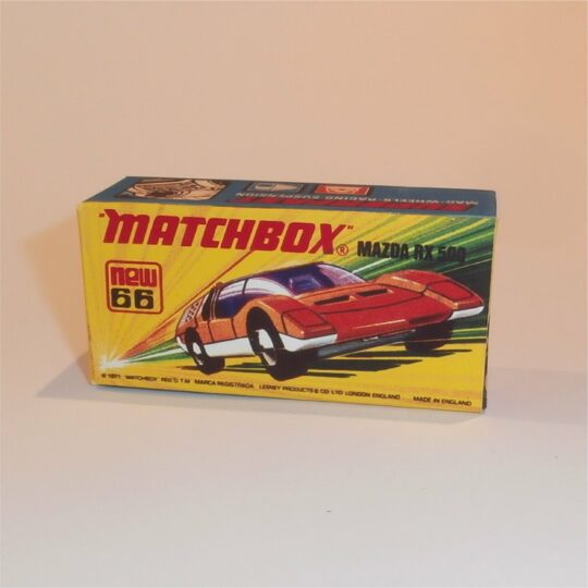 Matchbox Lesney Superfast 66 e Mazda RX 500 I Style Repro Box