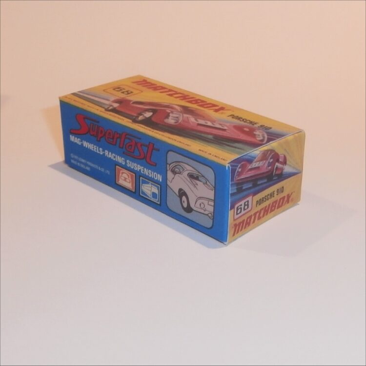 Matchbox Lesney Superfast 68 c Porsche 910 I Style Repro Box