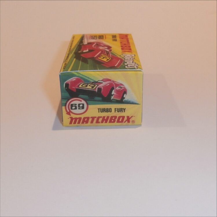 Matchbox Lesney Superfast 69 d Turbo Fury Rola-matics I Style Repro Box