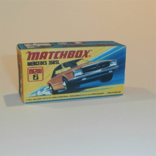 Matchbox Lesney Superfast 6 f1 Mercedes 350SL Coupe I Style Repro Box