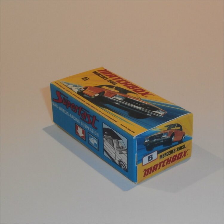 Matchbox Lesney Superfast 6 f2 Mercedes 350SL Coupe I Style Repro Box