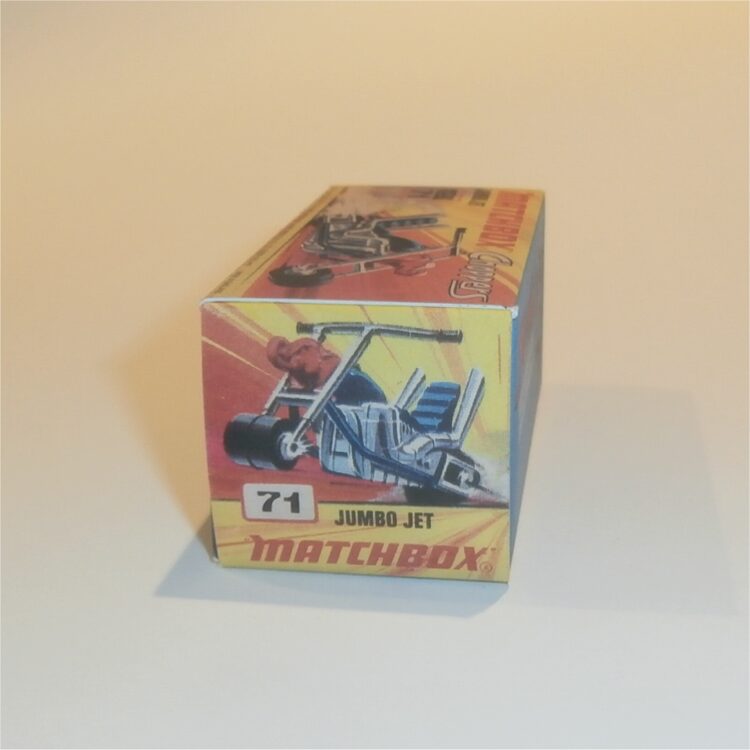 Matchbox Lesney Superfast 71 e Jumbo Jet Motor Bike I Style Repro Box