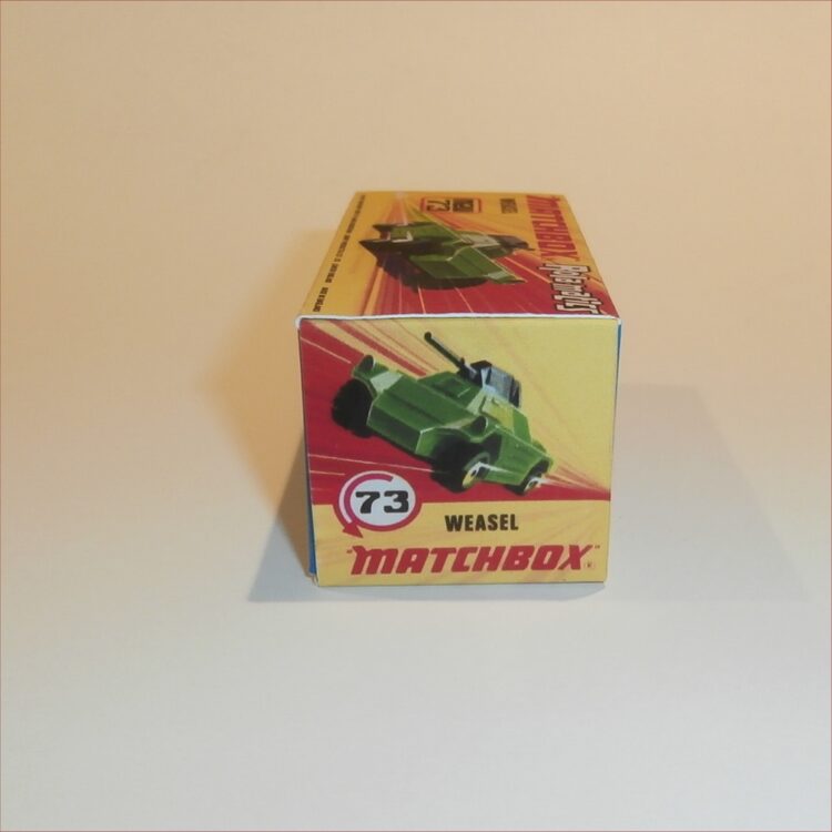 Matchbox Lesney Superfast 73 f Weasel Rola-matics I Style Repro Box