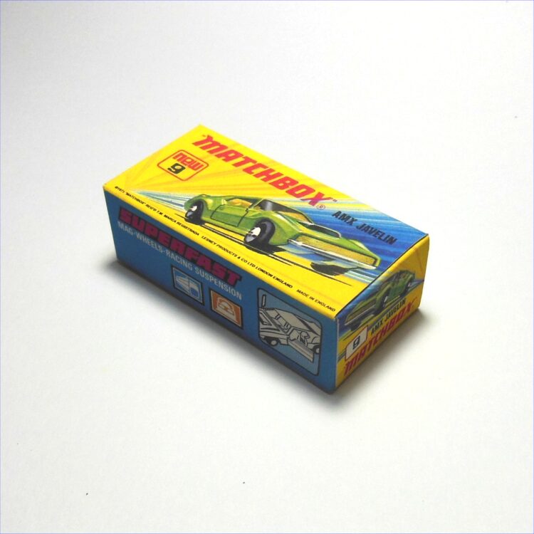 Matchbox Lesney Superfast 9e AMX Javelin I Style Repro Box