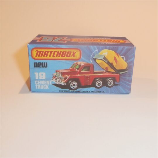 Matchbox Lesney Superfast 19 g Badger Cement Truck J Style Repro Box