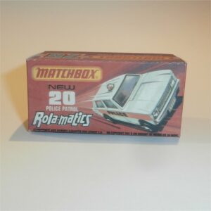 Matchbox Lesney Superfast 20 e Range Rover Police Patrol Rola-matics J Style Repro Box