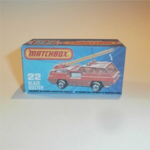 Matchbox Lesney Superfast 22 f Blaze Buster Fire Truck J Style Repro Box